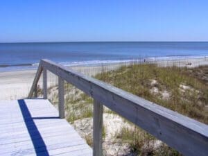 Beach view after JAX to Jekyll Island GA Transportation form Jacksonville FL