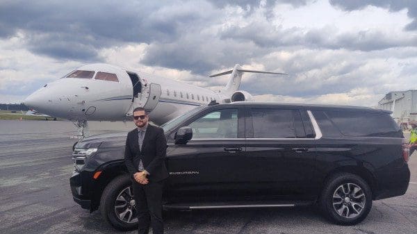 Private airport runway pickup at one of 28 airports served by Jacksonville Black Car Limo Service