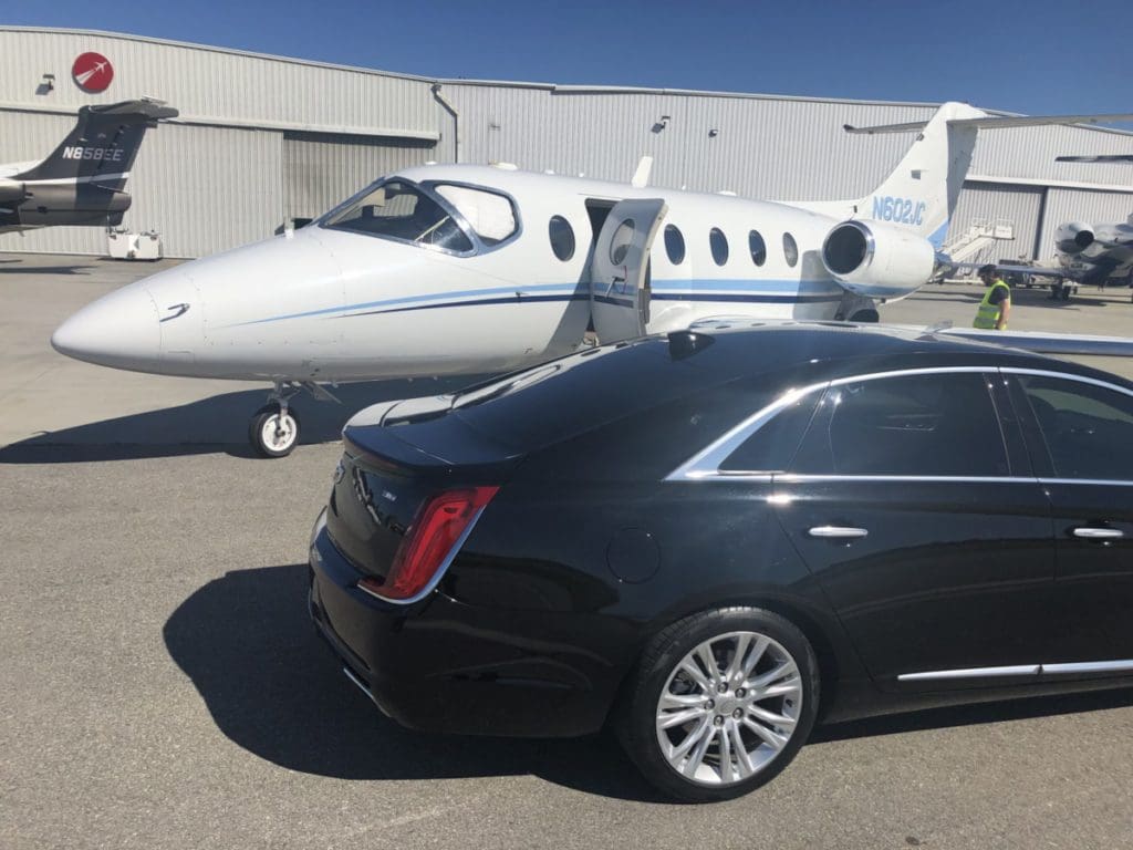 Limo Sedan at JAXEX for private Jet corporate airport car service