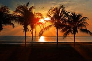 St. Johns FL beautiful Sunrise from limo on beach