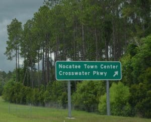 Nocatee Florida town center Sign from Jacksonville