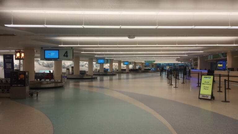 Baggage claim at JAX near ground transport