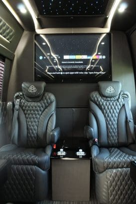 Chauffeured Jacksonville Sprinter Van Rental - Interior